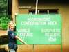 Ingrid de Wet - ready to enter the Ngorongoro Crater